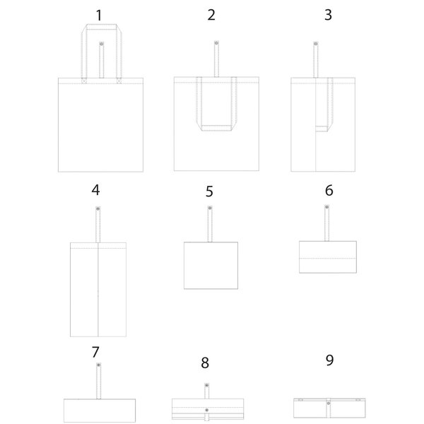100 g/m² faltbare Tragetasche aus Baumwolle 7L - Rudiver