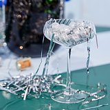 Byon Opacity 2er-Set Sektgläser mit stilvollem Glasmuster 300ml Sarena