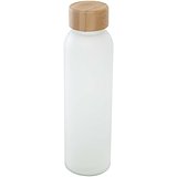 500 ml Flasche aus mattiertem Kalknatronglas mit Bambusdeckel - Ylandi