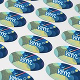 Vinyl Sticker Oval 50x25mm Bendrix