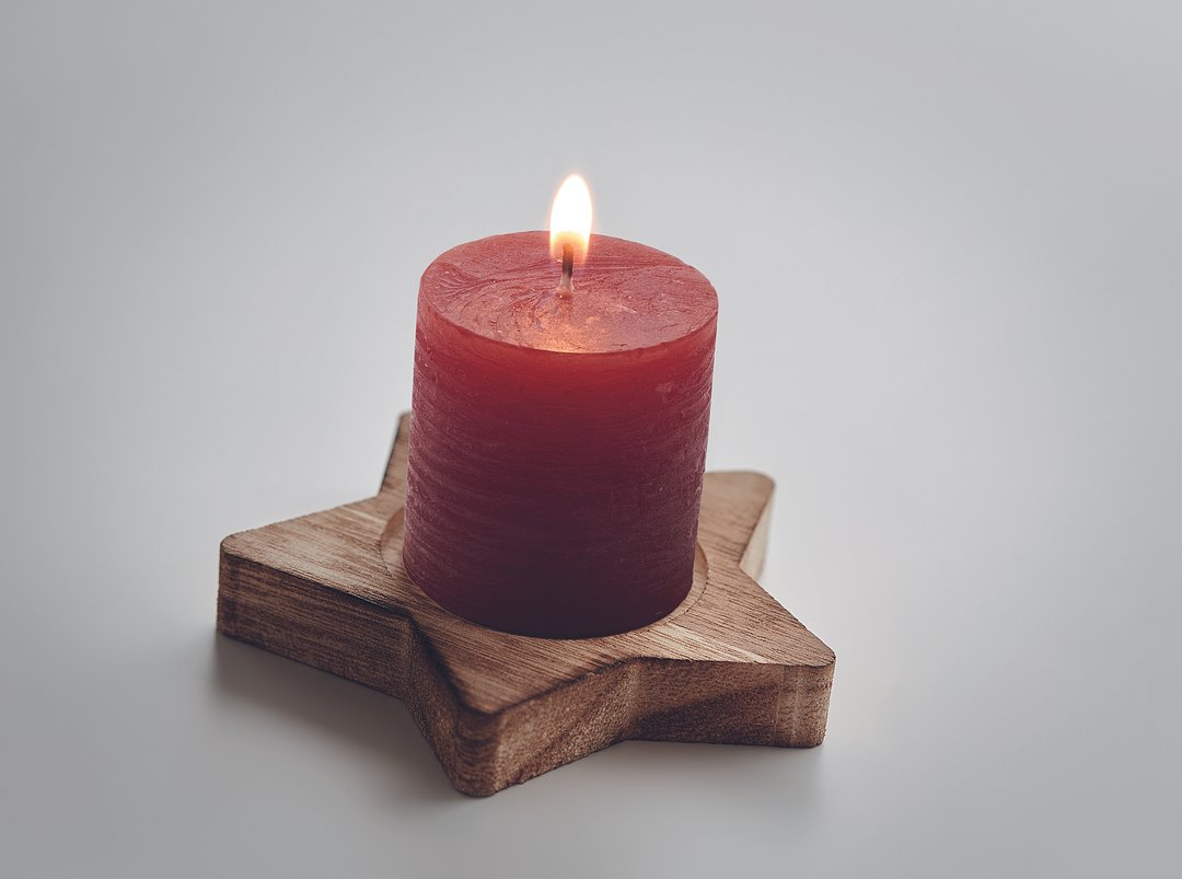 Kerze mit Halter Fenchanna