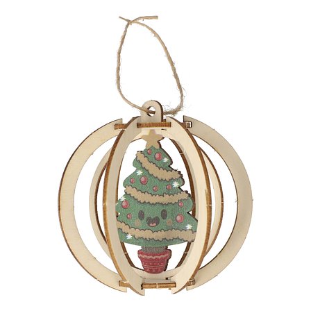 FSC Weihnachtsschmuck aus Holz 3er-Set Friköri