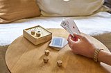 Karten und Würfelspiel in Holzbox Gierveili