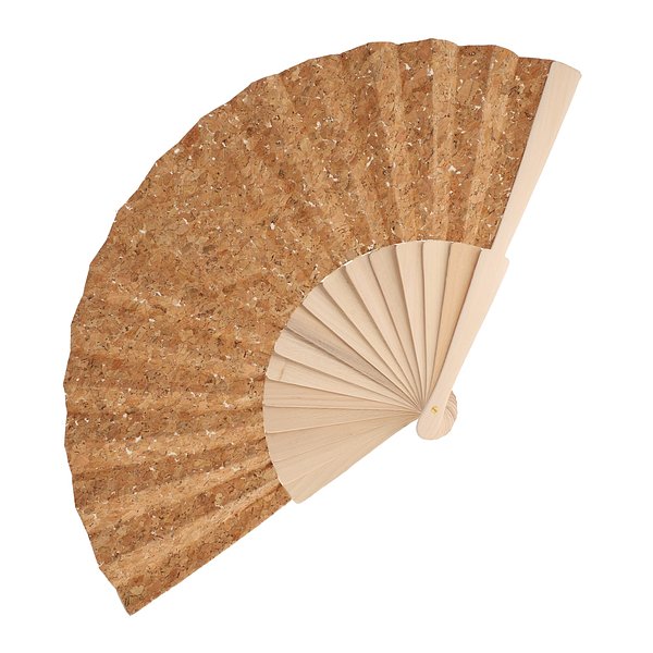 Fächer aus Holz mit Korkgewebe Dumeniga