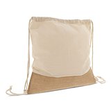 Rucksackbeutel Jute mit Baumwollschnüren 38x41cm Orsicoll