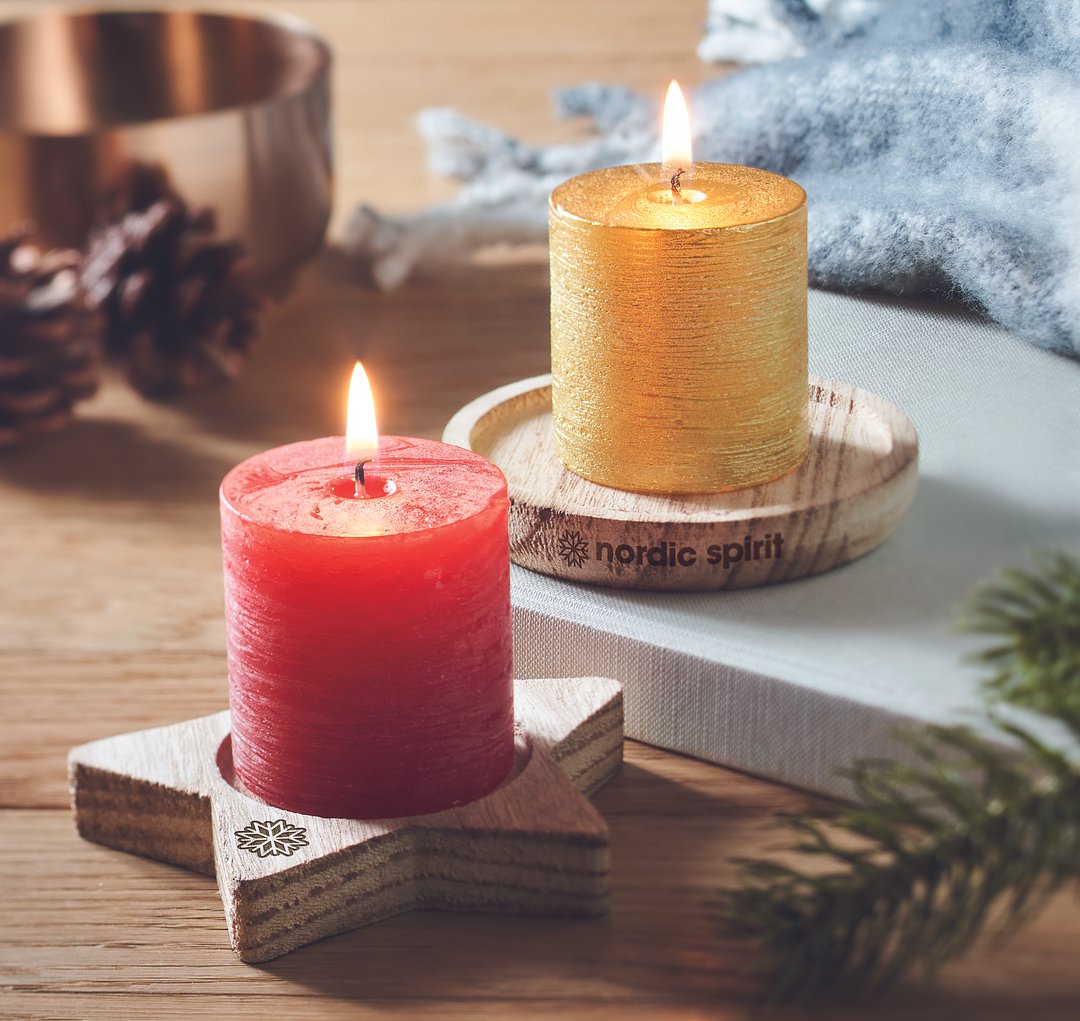 Kerze mit Halter Lolferdin