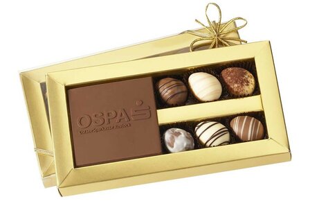 Trüffelbox Osterei mit handgefertigtem Schokologo