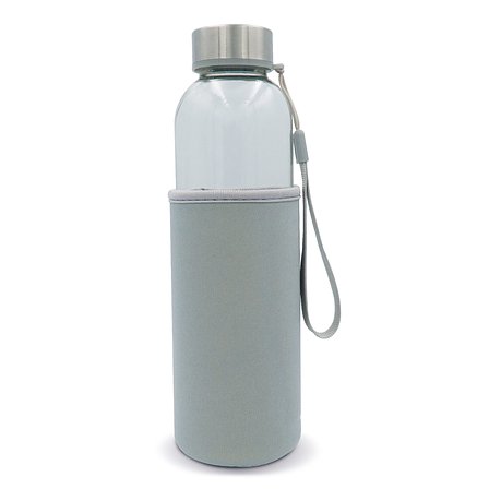 Trinkflasche aus Glas mit Neoprenhülle 500ml Giust
