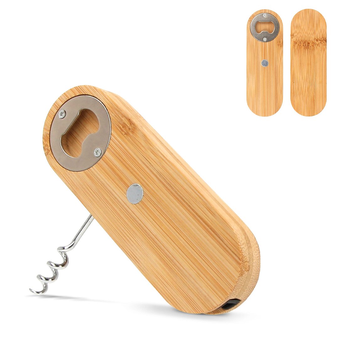 Multifunktionaler Flaschenöffner aus Bambus Frinelixe