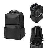 Wasserabweisender Rucksack aus recyceltem Twill mit zwei grossen Fronttaschen, 17 Zoll Leycili