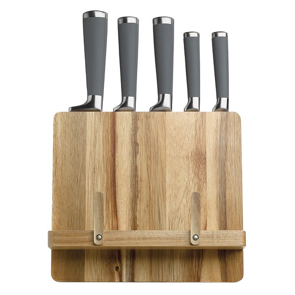 Kochbuchständer mit 5 Messern Warlinga