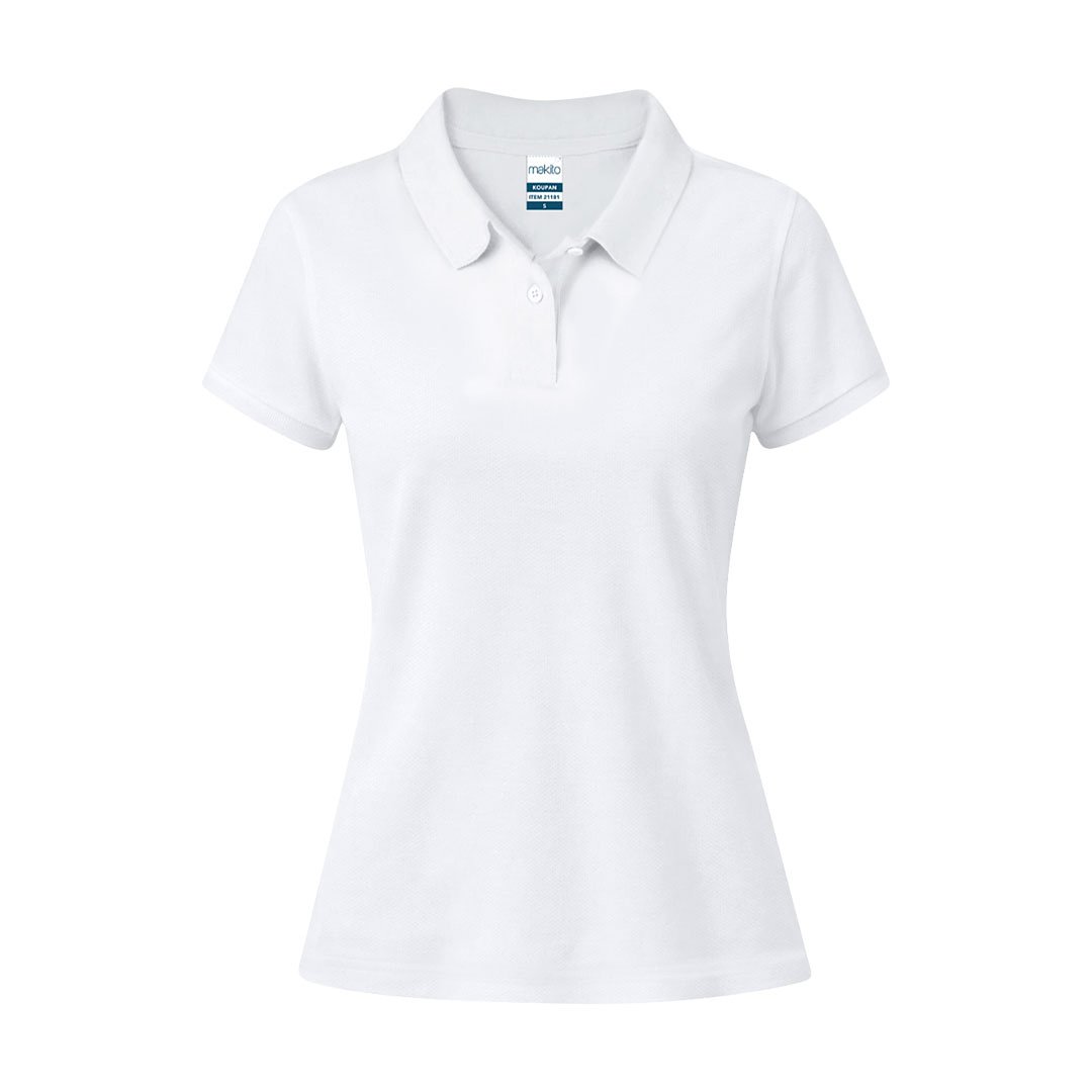 Erwachsene Frauen Weiss Polo-Shirt Idpan