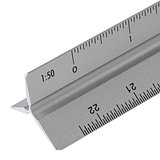 Aluminium-Dreiecklineal 30 cm Warjat