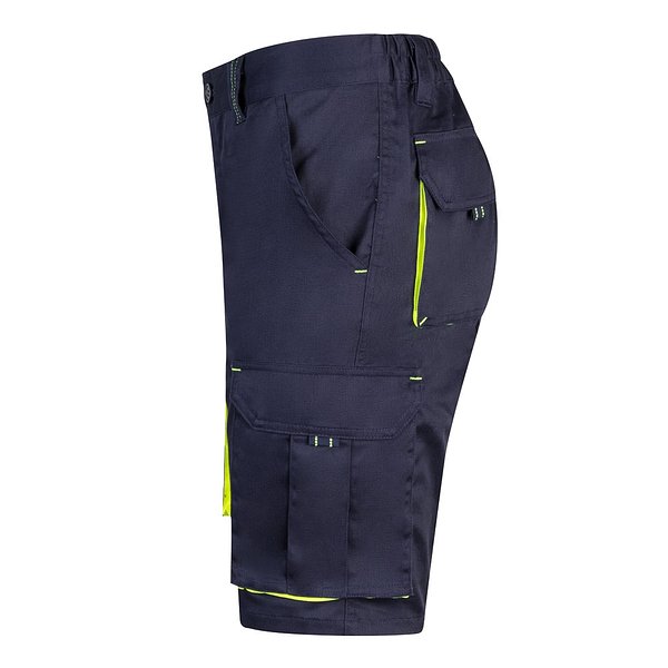 Zweifarbige Stretch-Bermudashorts mit mehreren Taschen (240 g/m²) aus Baumwolle (46 %), EME (38 %) und Polyester (16 %) Altie