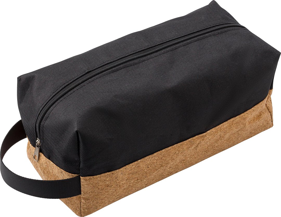 Kulturtasche aus Polyester und Kork Onnani