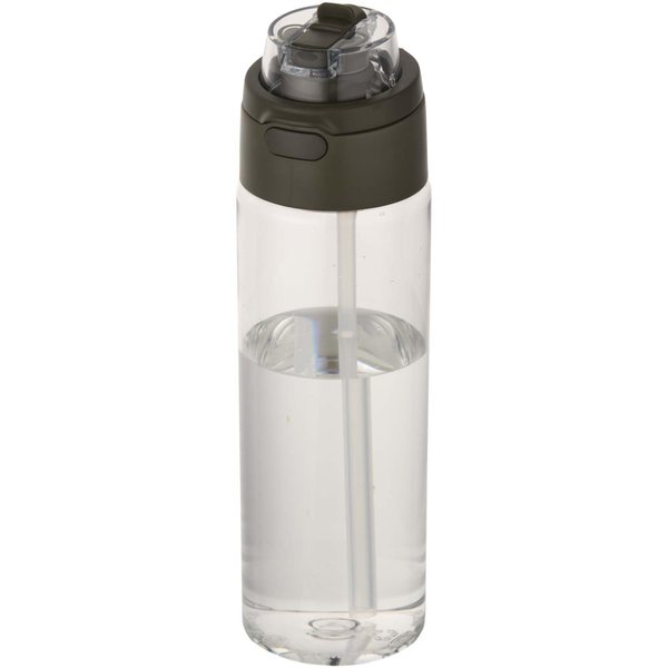 700 ml RCS Trinkflasche aus recyceltem Kunststoff mit Multifunktionsdeckel und Klappstrohhalm - Vreilga