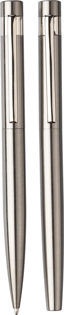 Schreibset Natie | Recycelter Edelstahl | Drehkugelschreiber und Rollerball