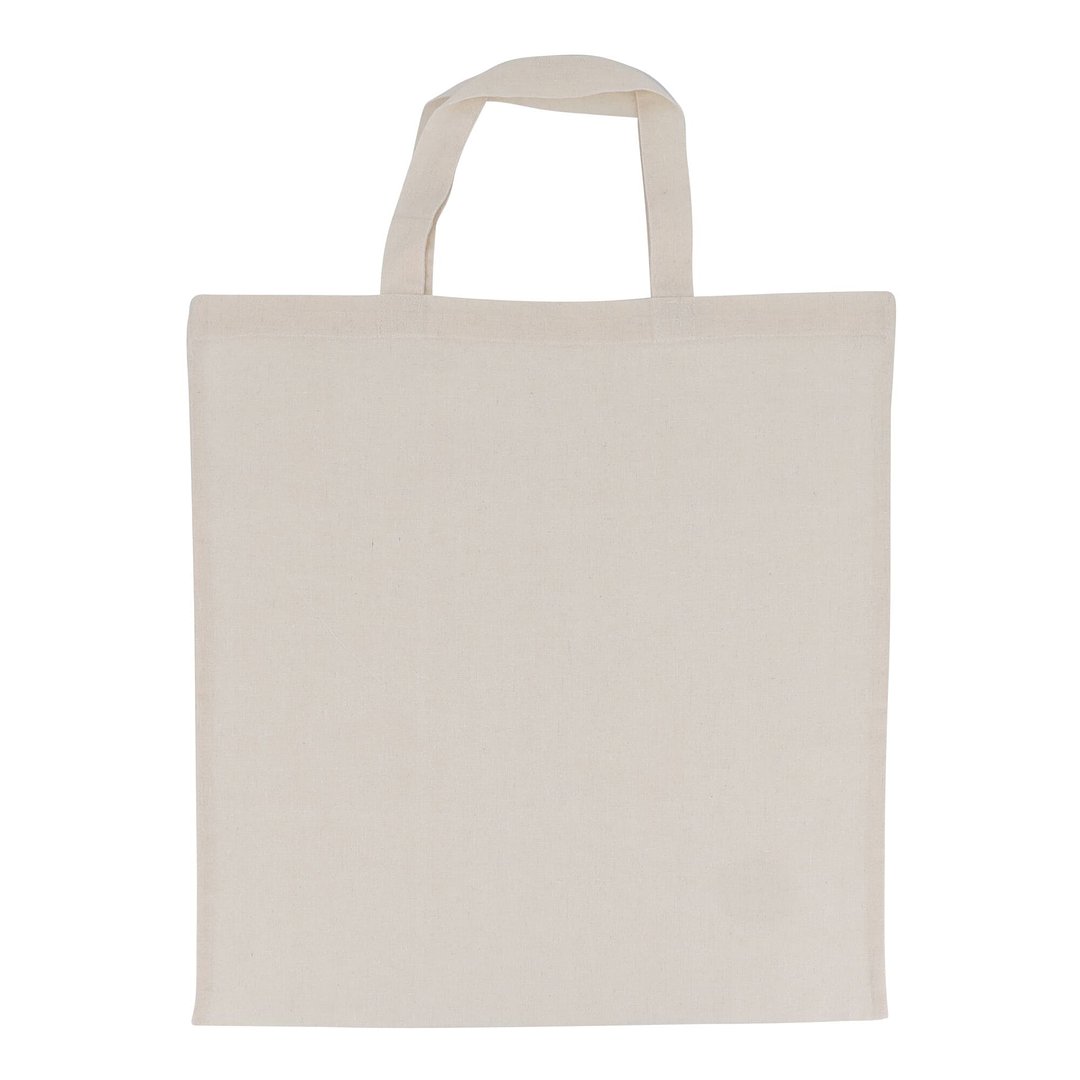 Umhängetasche aus Baumwolle OEKO-TEX® 140g/m² 38x42cm kurze Henkel Palis