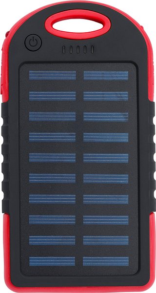 Gummierte ABS Solar-Powerbank Giannep