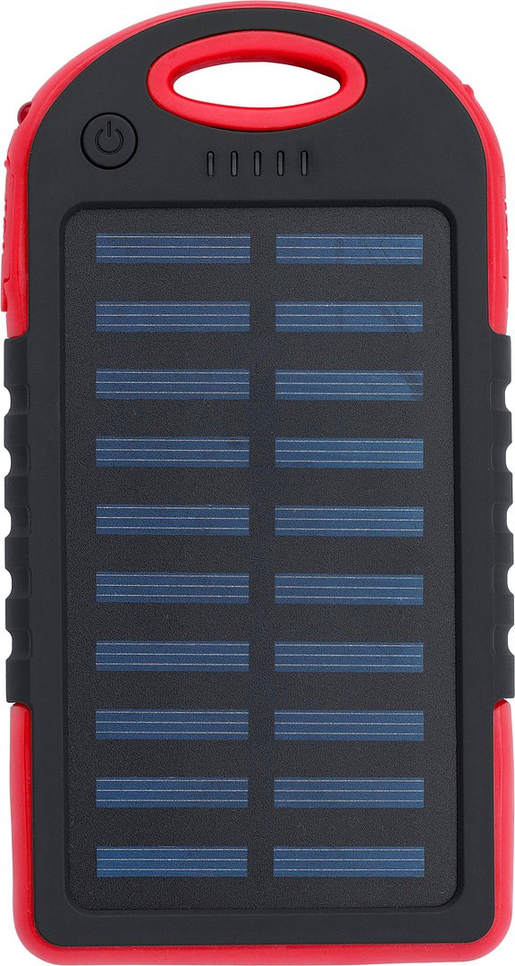 Gummierte ABS Solar-Powerbank Giannep