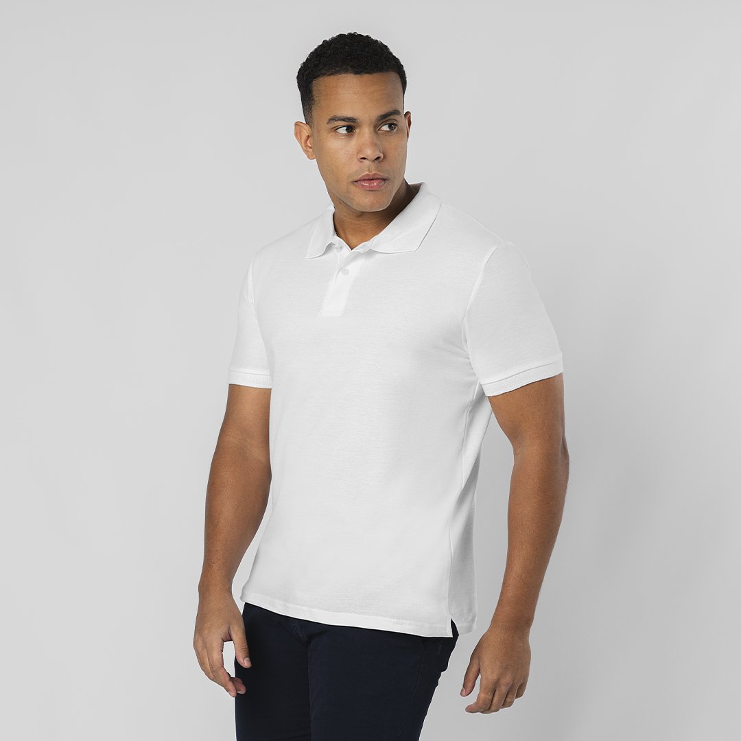 Erwachsene Weiss Polo-Shirt Idles