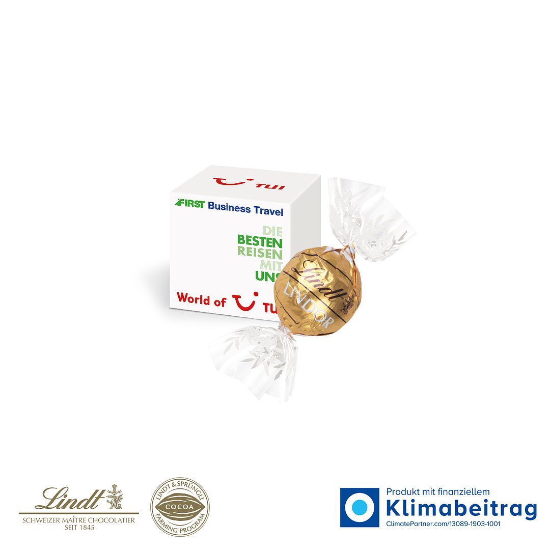 Werbewürfel mit süsser Füllung