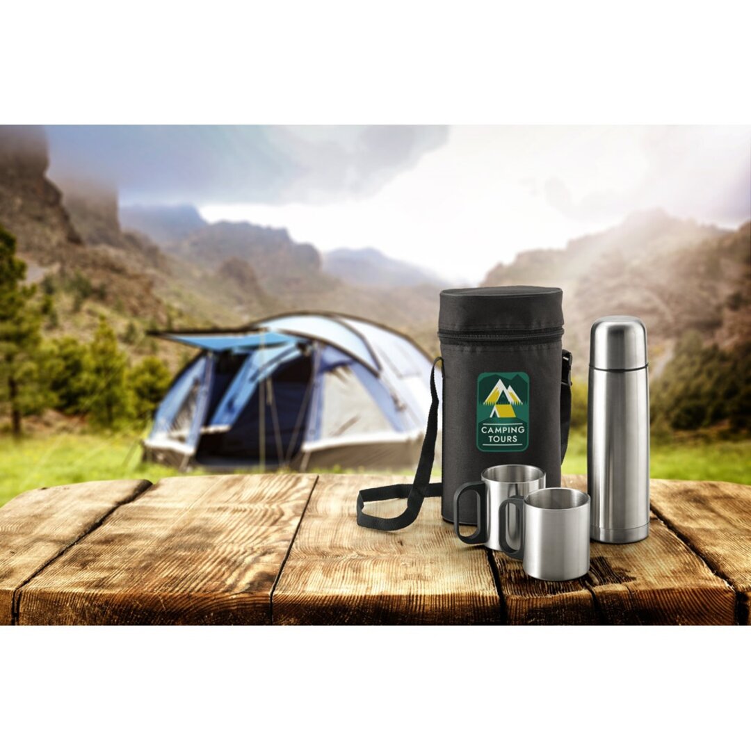 Set mit Thermoskanne und Tassen Lüthold