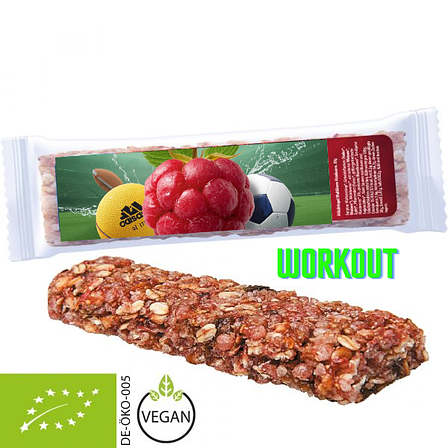 Bio Müsliriegel Multikorn-Himbeere 30 g | Vegan | Bedruckbar als Werbeartikel