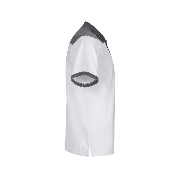 Zweifarbiges Stretch-Piqué-Poloshirt (200 g/m²) mit kurzen Ärmeln, aus Polyester (96 %) und Elastan (4 %) Duricalie