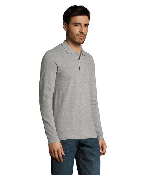Männer Long-Sleeve Polo 180g Cilgian