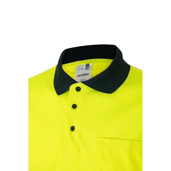 Zweifarbiges Poloshirt im Bird-Eye-Design (160g/m²) mit kurzen Ärmeln, aus Polyester (100%) Mudyli