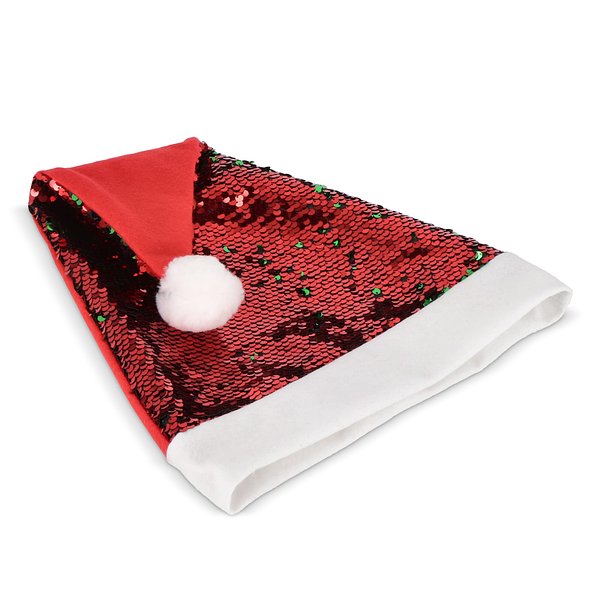 Zweifarbige Pailletten-Weihnachtsmütze Helvri