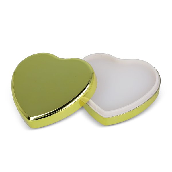 Lippenbalsam in Flacher metallischer Herzformdose Benini