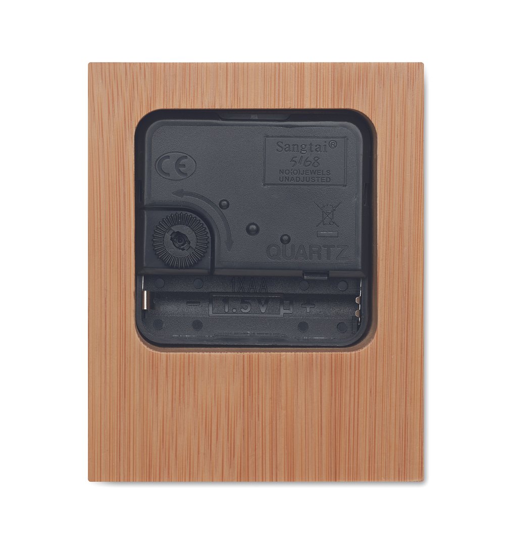 Tischuhr aus Bambus Maraite