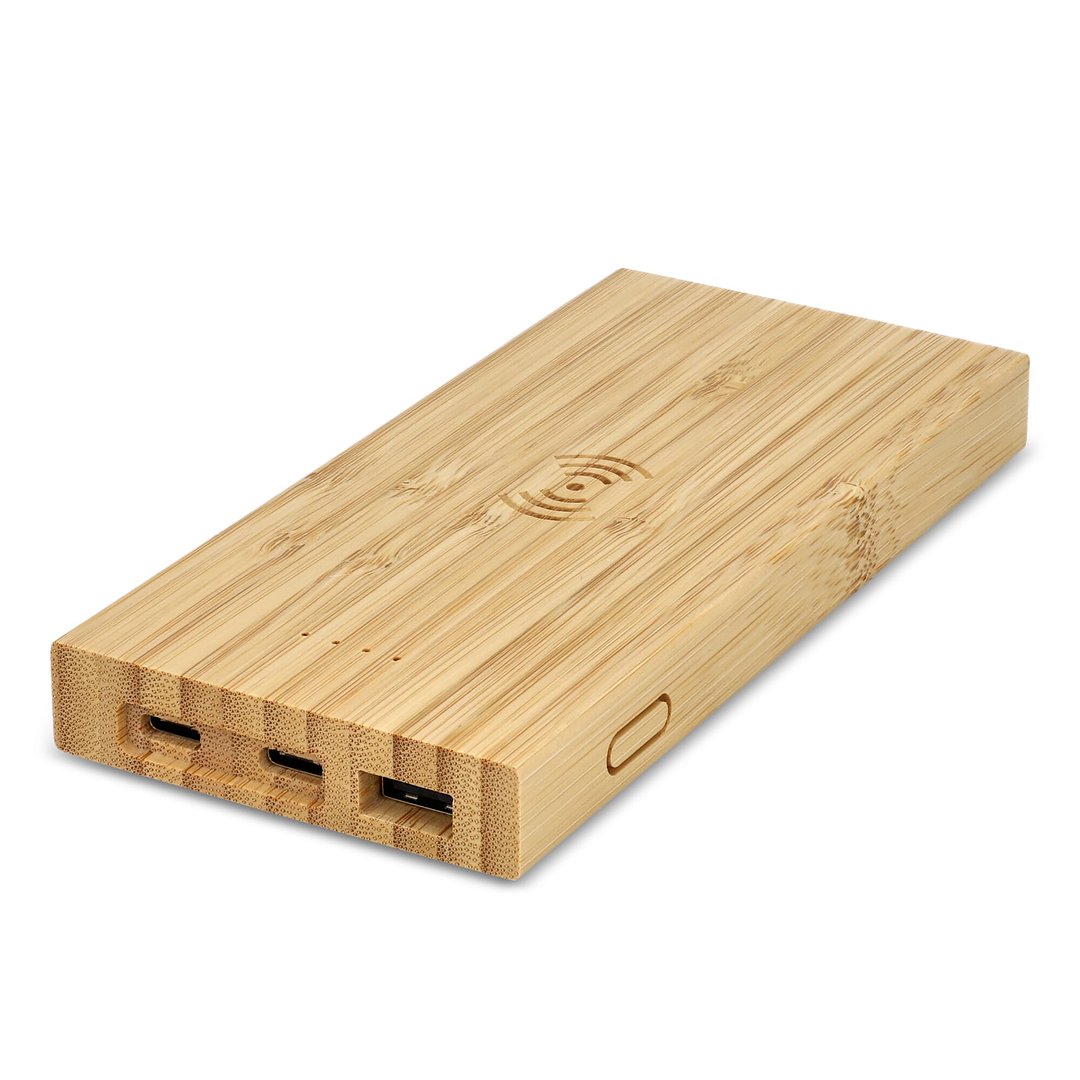 Bamboo Powerbank Wireless Charging 8000mAh Ruelie