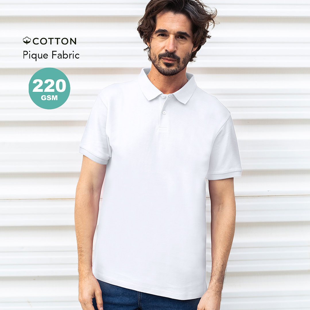 Erwachsene Weiss Polo-Shirt Idpan