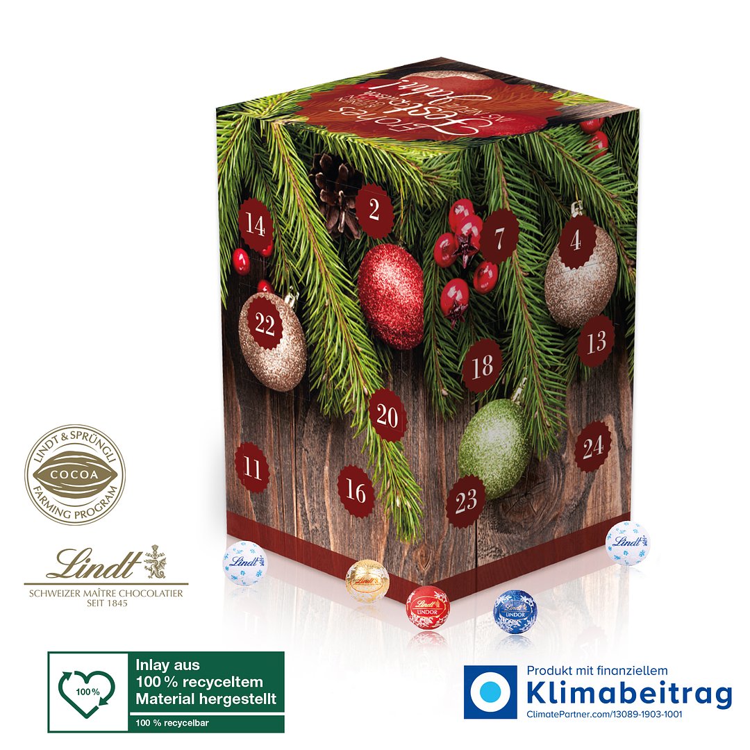 Adventskalender Cube „XL“ mit Lindt Schokolade