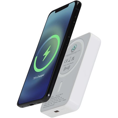 15 W 10.000 mAh magnetische kabellose Powerbank mit 20 W PD aus recyceltem Kunststoff - Ittan