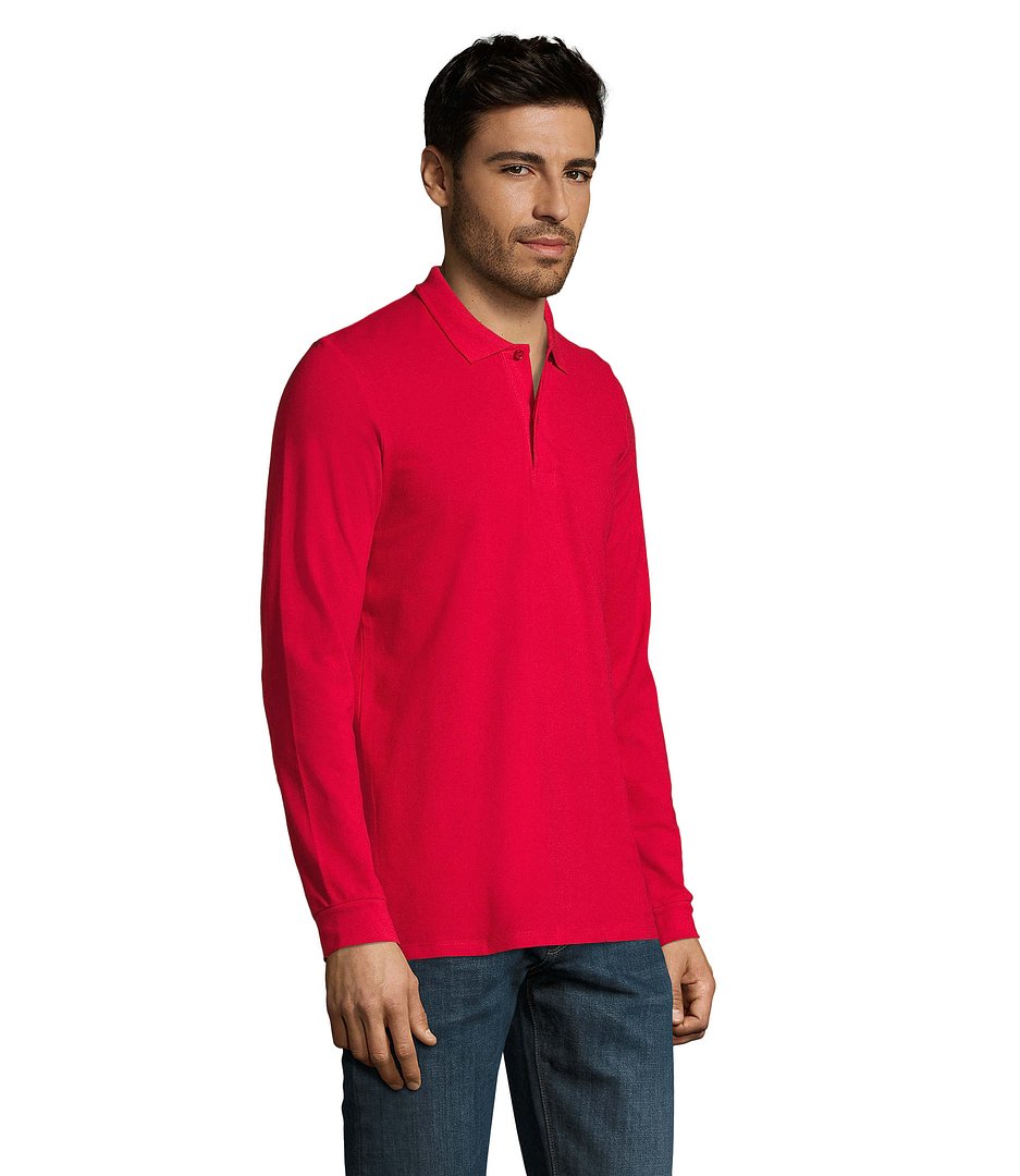 Männer Long-Sleeve Polo 180g Cilgian