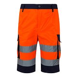 Zweifarbige Bermudashorts mit mehreren Taschen (210 g/m²), aus Baumwolle (20%) und Polyester (80%) Chatias