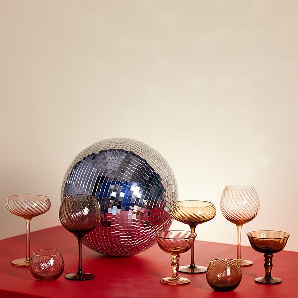 Byon Opacity 2er-Set Weingläser mit stilvollem Glasmuster 470ml Waluri