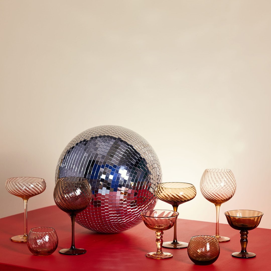 Byon Opacity 2er-Set Weingläser mit stilvollem Glasmuster 470ml Waluri