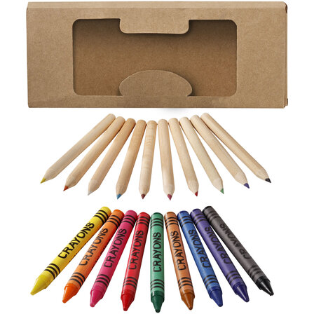 19-teiliges Waxmal- und Buntstifte Set - Giafri