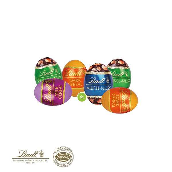 Schoko-Eier 6er-Set mit Lindt Cerealien-Eier
