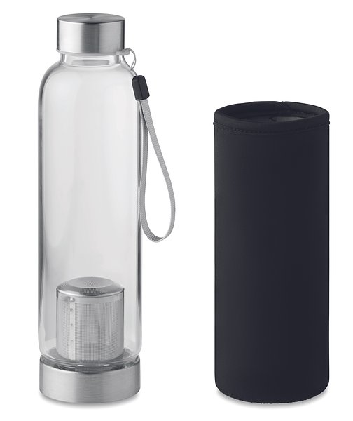 Einwandige Trinkflasche Glas Stiafenga