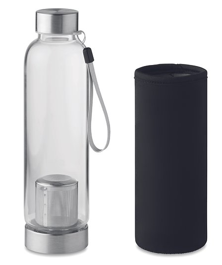 Einwandige Trinkflasche Glas Stiafenga