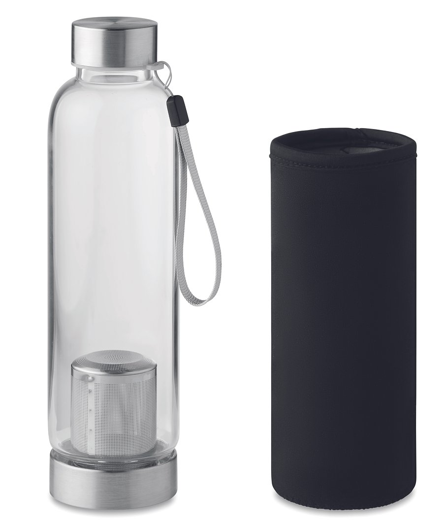 Einwandige Trinkflasche Glas Stiafenga