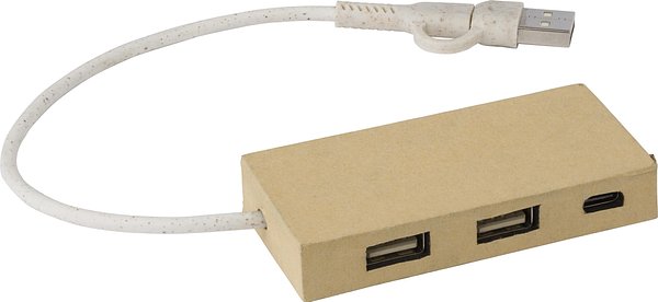 USB-Hub aus Aluminium und recyceltem Papier Olfräna