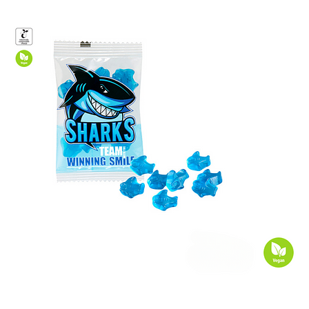 Individuelles VEGANES Fruchtgummi 15 g– Persönliche Formen und Aromen für Ihr Event