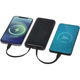 10 W 10.000 mAh Powerbank aus recyceltem Kunststoff mit 2 integrierten Kabeln - Adrina